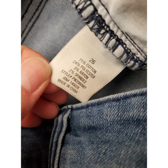 Women's Harper Heritage High Rise Skinny Distressed Jeans Button Fly | Size 26 - Picture 12 of 12